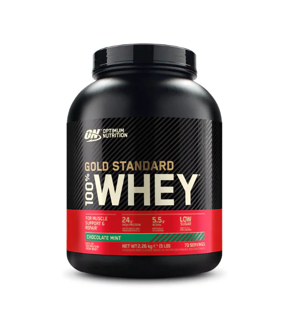 Gold Standard 100% Whey Protein, Optimum Nutrition, pudra, 2.27kg, concentrat proteic din zer