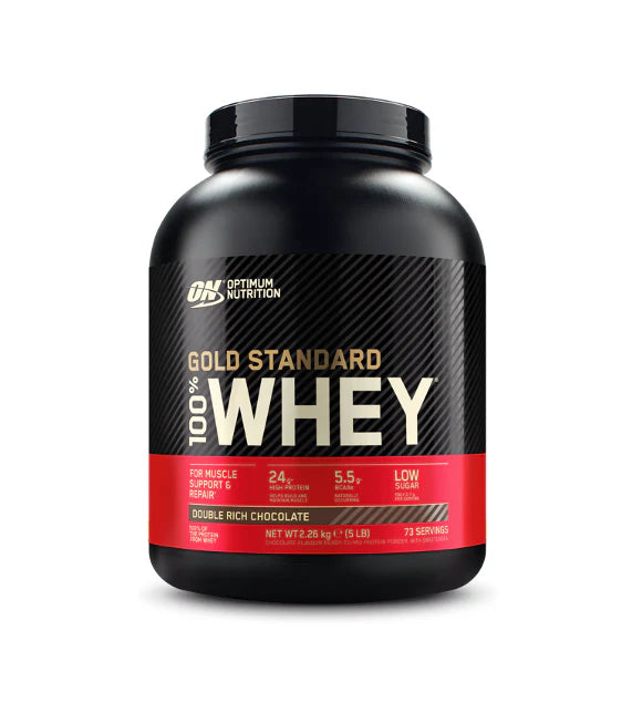 Gold Standard 100% Whey Protein, Optimum Nutrition, pudra, 2.27kg, concentrat proteic din zer