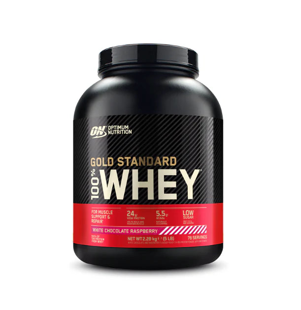 Gold Standard 100% Whey Protein, Optimum Nutrition, pudra, 2.27kg, concentrat proteic din zer