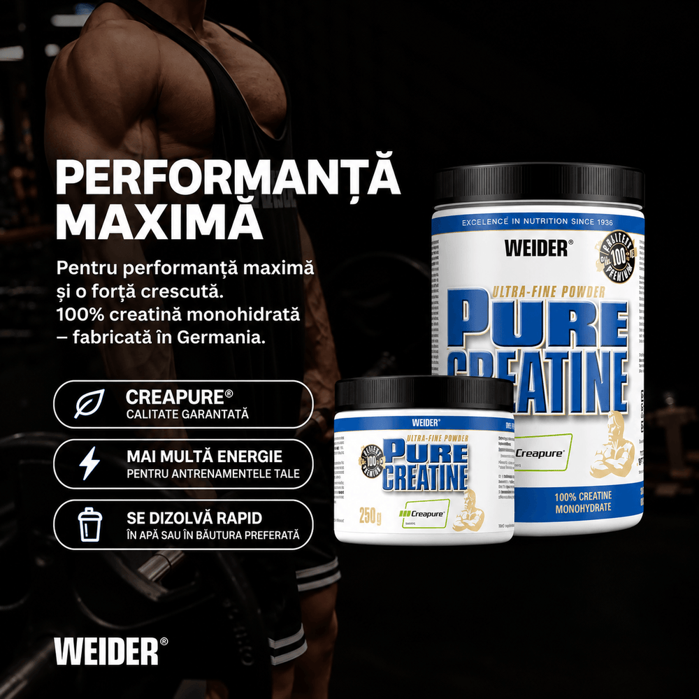 Pure Creatine Creapure, Weider | Creatina monohidrata pudra