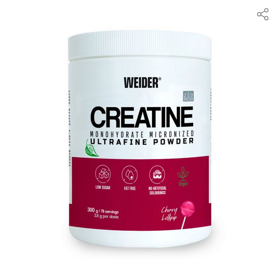 Creatina Monohidrata 200 MESH, Weider, pudra, 300gr (cherry lollipop)