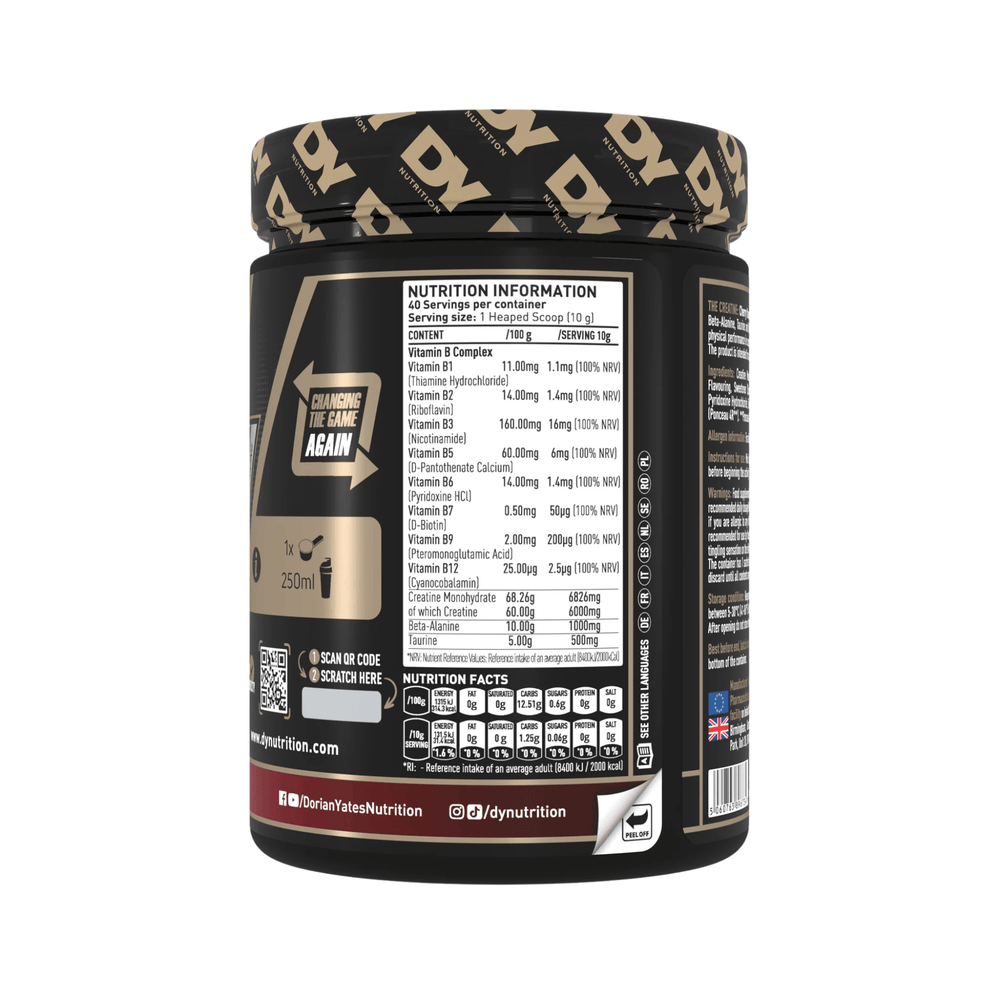 The Creatine, DY Nutrition, 400g | Complex cu creatina, beta-alanina, taurina, vitamine B