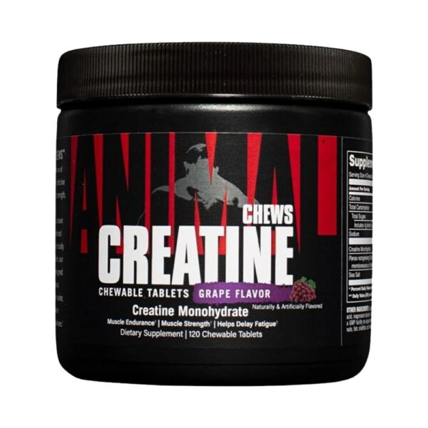 Animal Creatine Chews, Universal Nutrition, 120 tablete masticabile | Creatina
