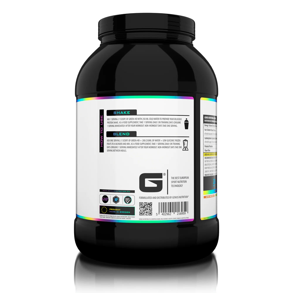 VEGAN PROTEIN GREEN-HD 750g/25 serviri, Genius Nutrition, Pudra proteica vegetala