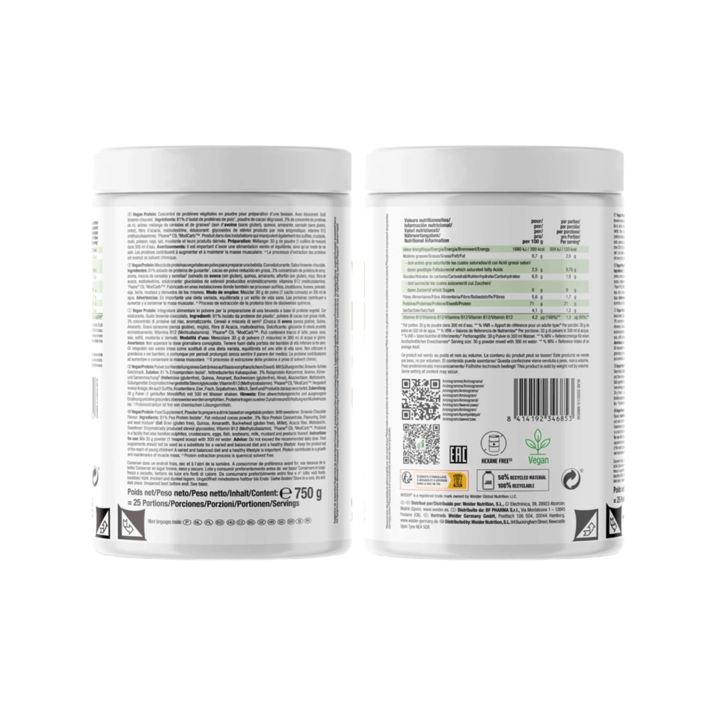 Vegan Protein, Weider, 750g | Pudra proteica vegana