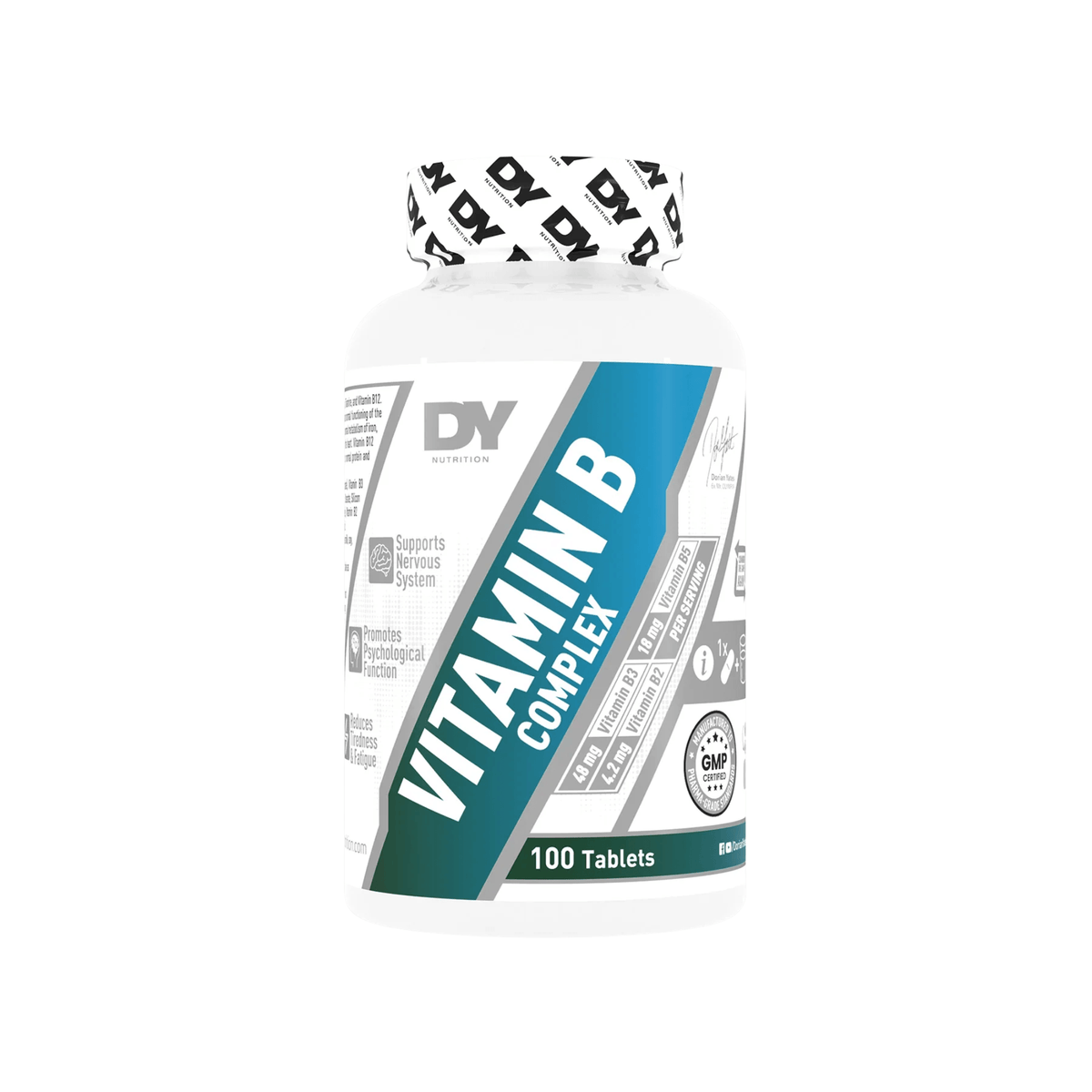 Vitamin B Complex, DY Nutrition, 100 de tablete | Supliment alimentar