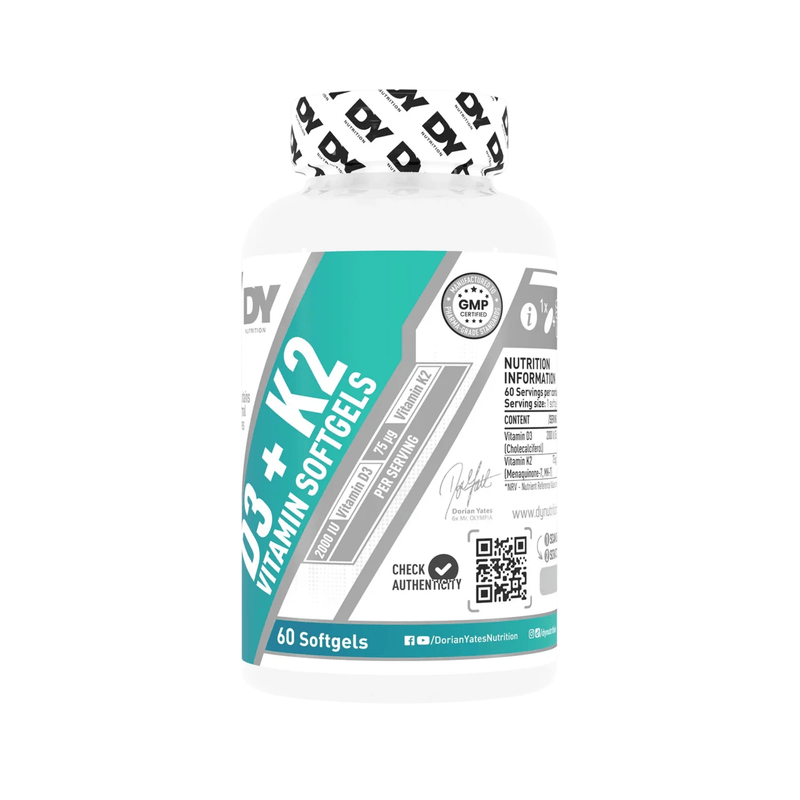 Vitamina D3+K2, DY Nutrition, 60 capsule moi | Supliment alimentar