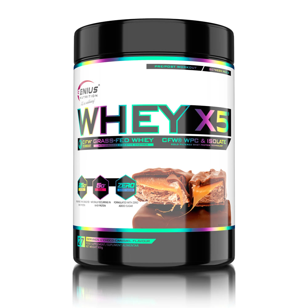 WHEY-X5, Genius Nutrition | Blend proteic din zer concentrat si izolat