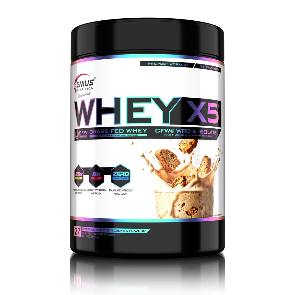 WHEY-X5, Genius Nutrition | Blend proteic din zer concentrat si izolat