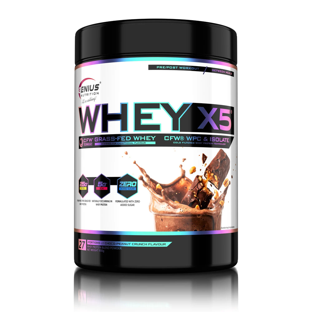 WHEY-X5, Genius Nutrition | Blend proteic din zer concentrat si izolat