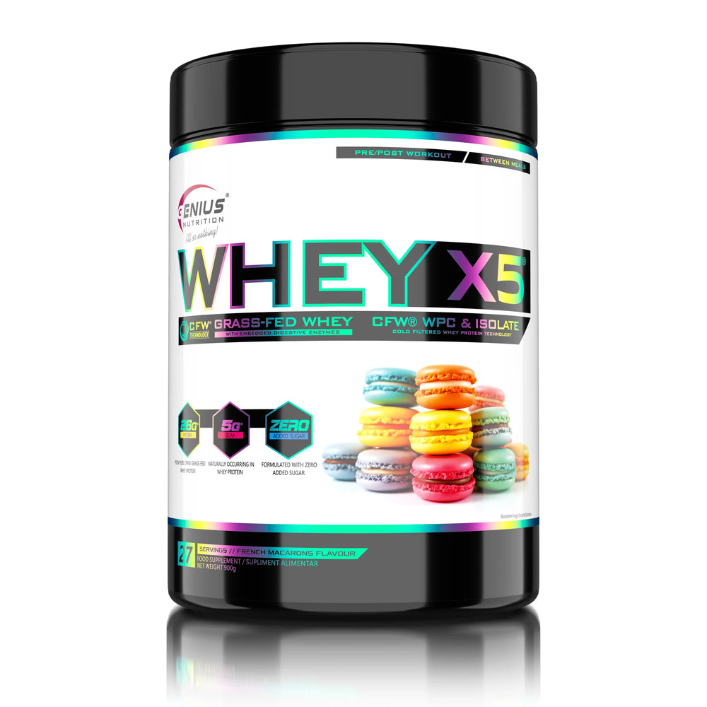 WHEY-X5, Genius Nutrition | Blend proteic din zer concentrat si izolat
