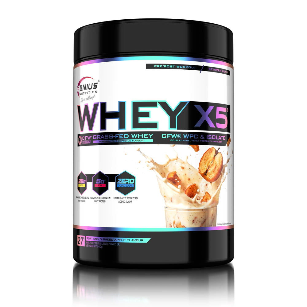 WHEY-X5, Genius Nutrition | Blend proteic din zer concentrat si izolat