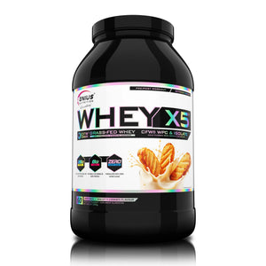 WHEY-X5®, Genius Nutrition, pudra, 2000g/60 serviri, Blend proteic din zer concentrat si izolat