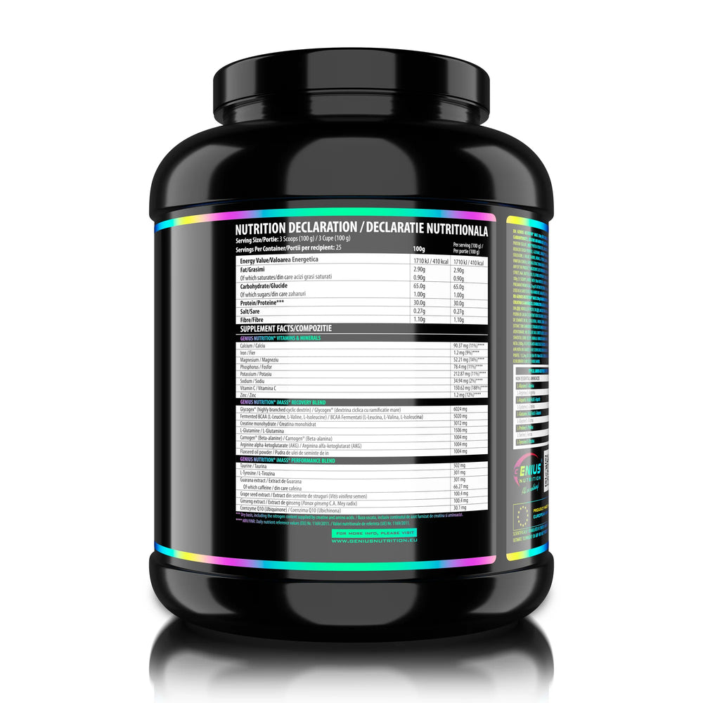 iMASS® 2500g/25 serviri, Genius Nutrition, pudra, Gainer crestere masa musculara