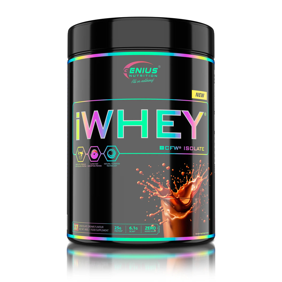 iWHEY ISOLATE, Genius Nutrition, 900g | Proteina izolata din zer