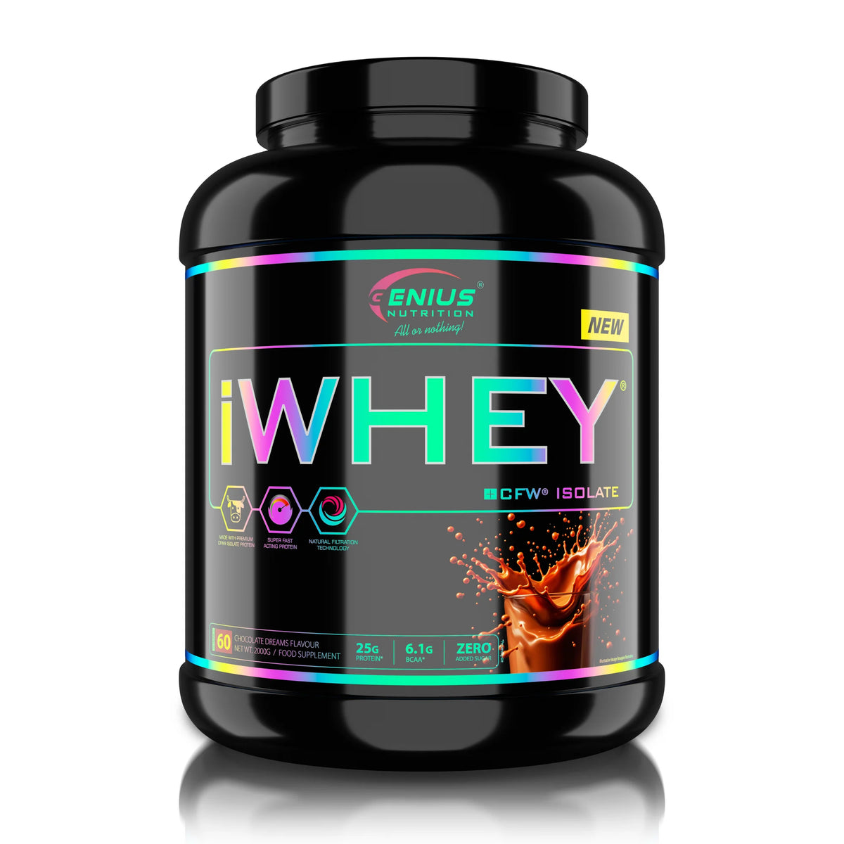 iWHEY ISOLATE, Genius Nutrition, 2 kg | Proteina izolata din zer